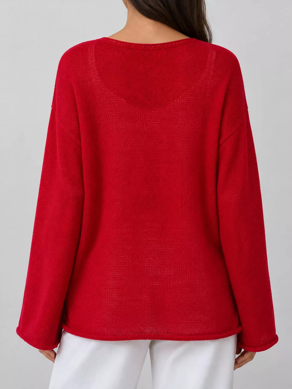 Knit cover-up, red back