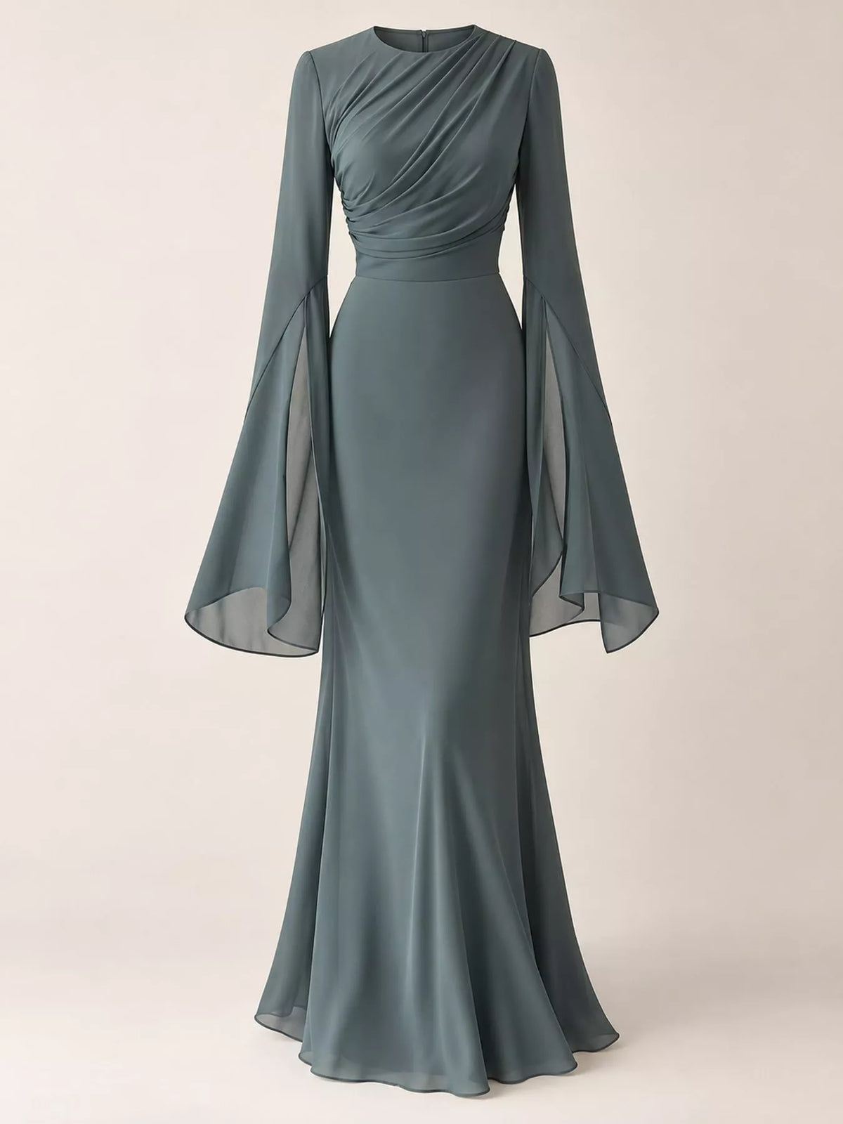 Round Neck Maxi Dress — garment front