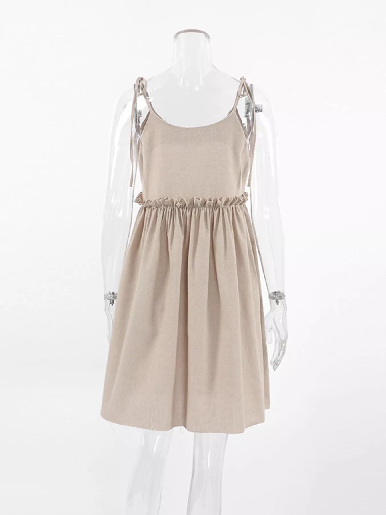 Trendsi Frill Tie Shoulder Mini Dress -
