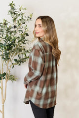 Trendsi Mandy Plaid Dropped Shoulder Shirt -
