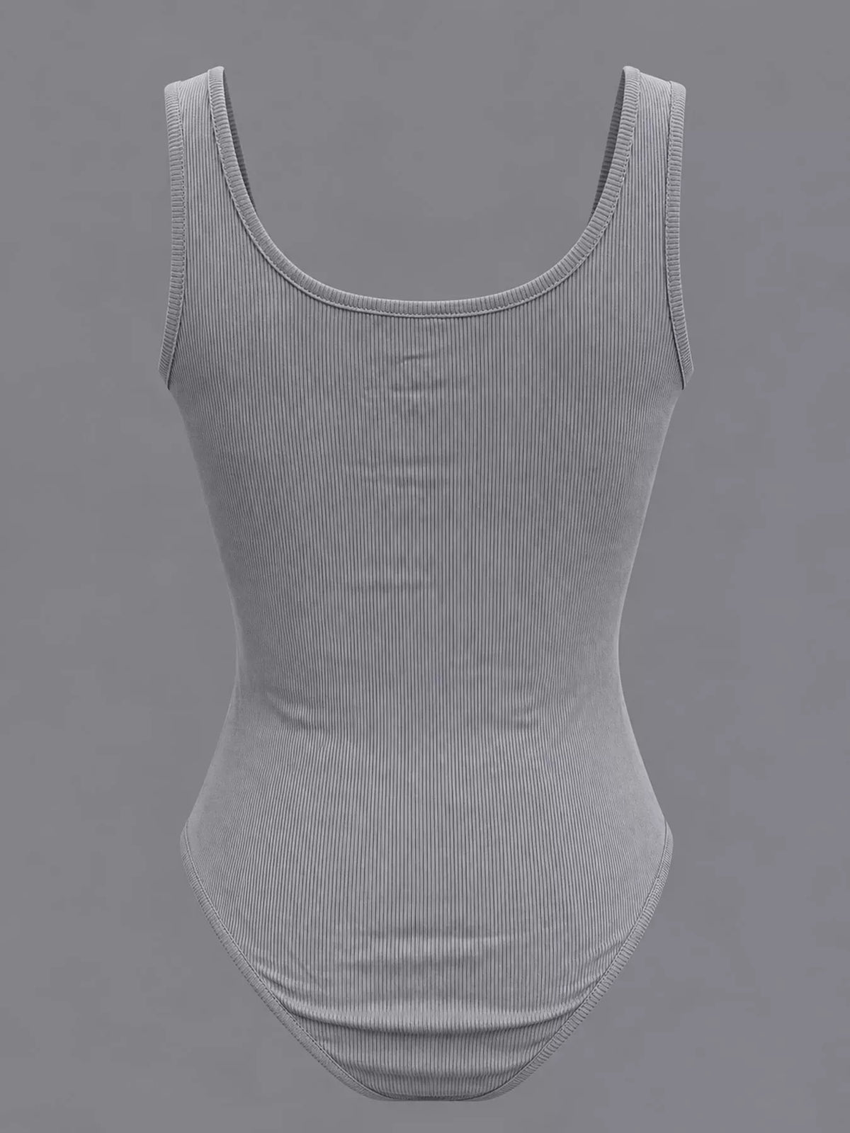 Ribbed bodysuit, gray front