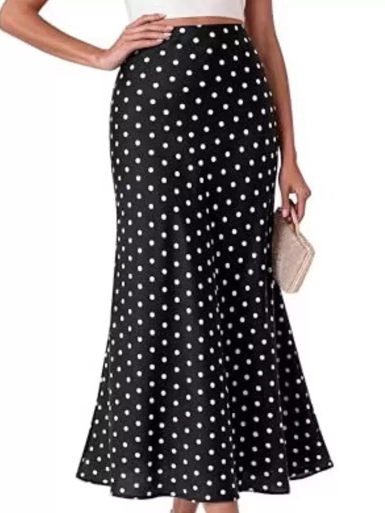 Trendsi High-Waisted Mermaid Midi Skirt -