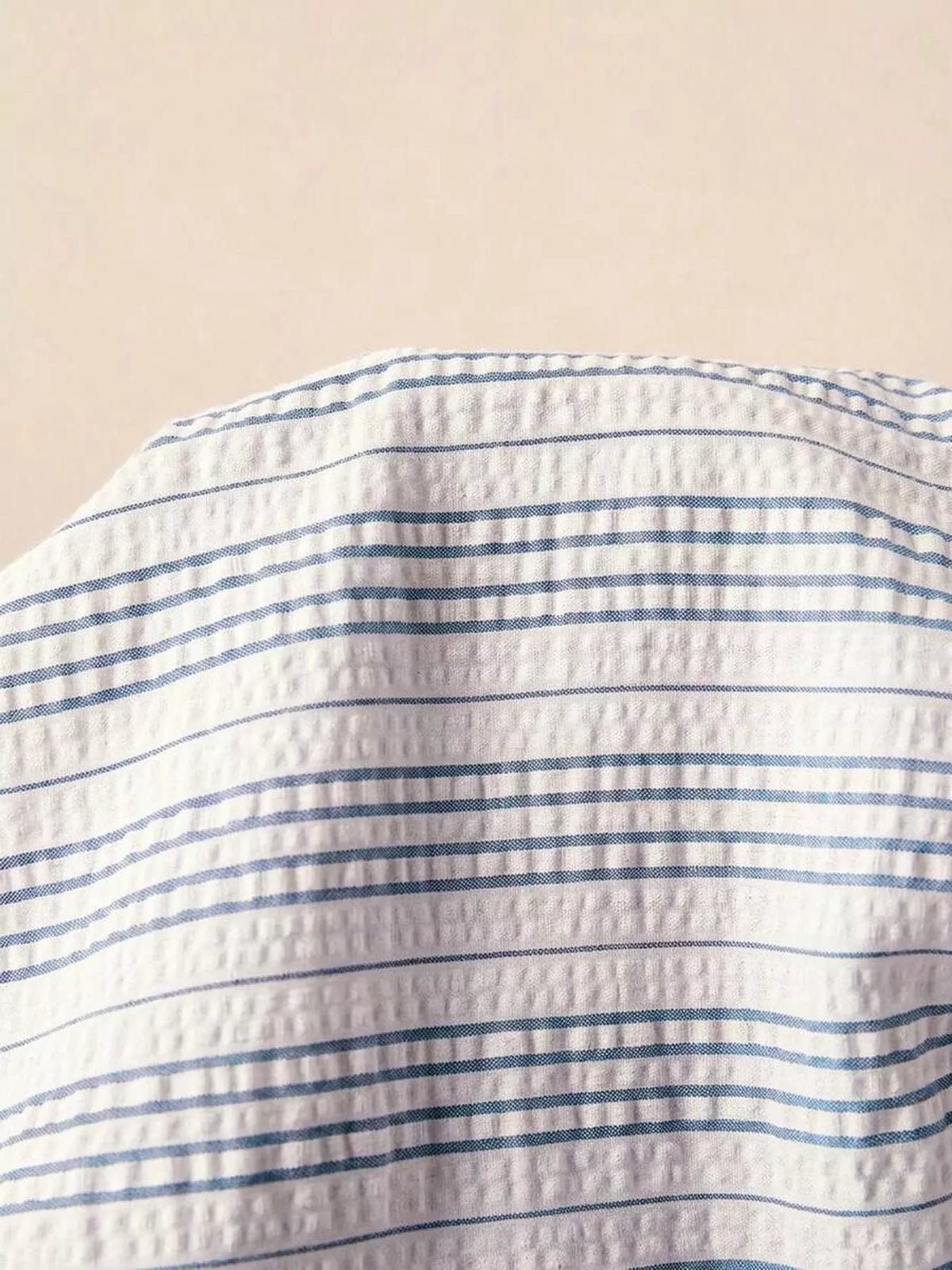 Striped skort, blue striped fabric detail