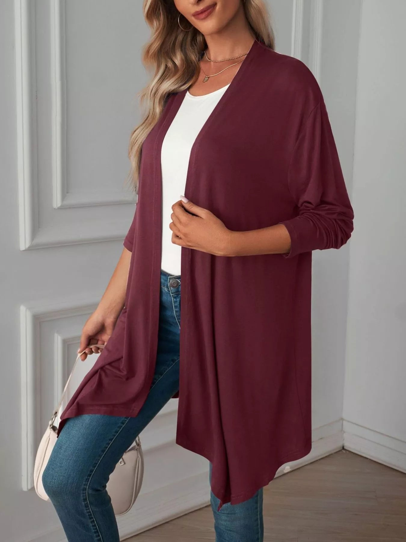 Trendsi Lightweight Open Front Cardigan -