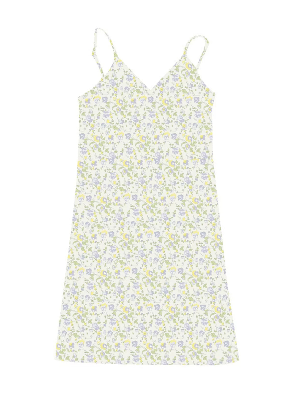 Women's Spaghetti Strap Mini Dress in white — flat lay view