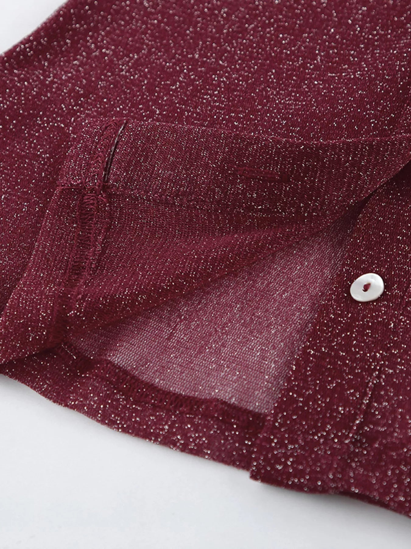 Trendsi Button Down Long Sleeve Shirt with Scarf -