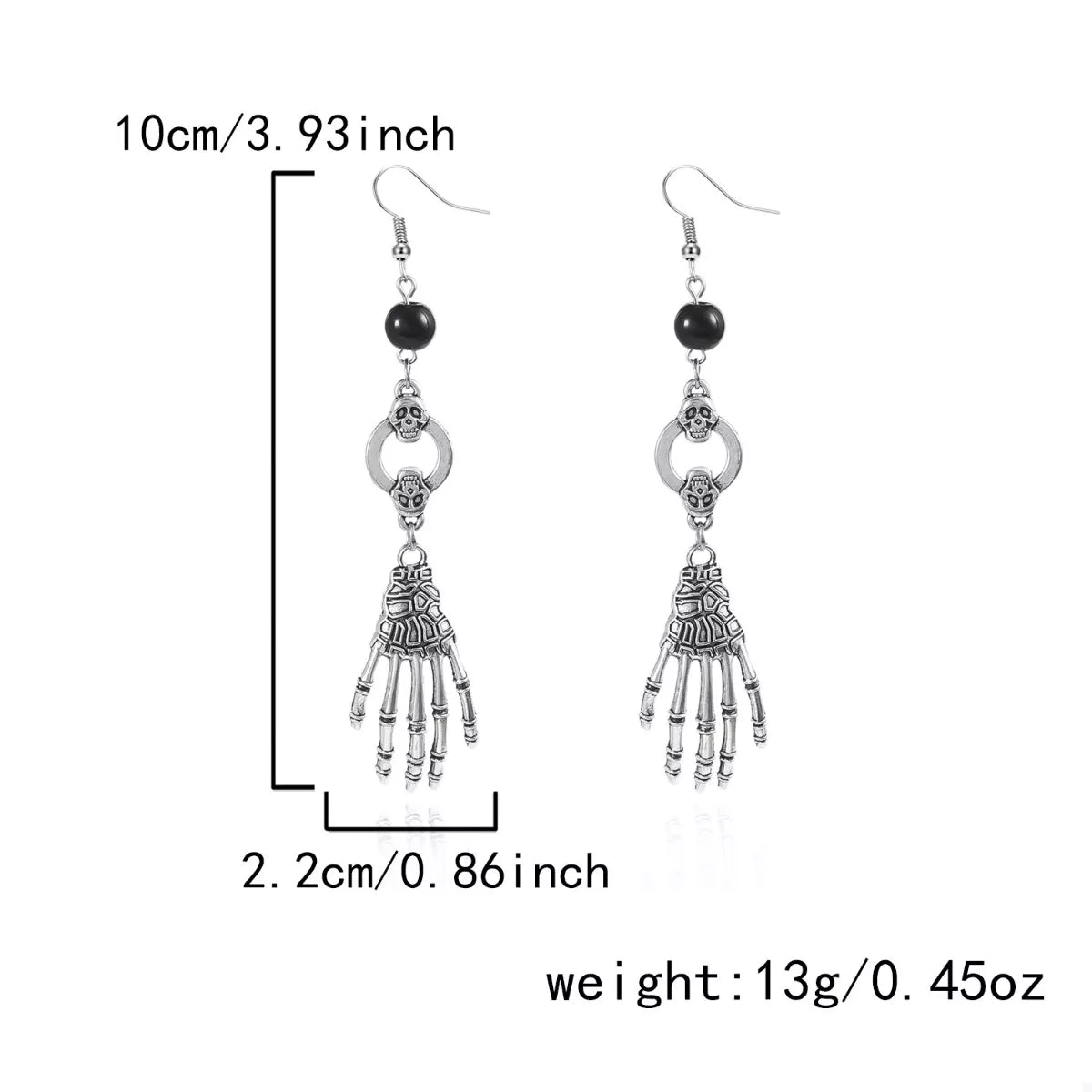 Trendsi Halloween Skeleton Hand Drop Earrings -