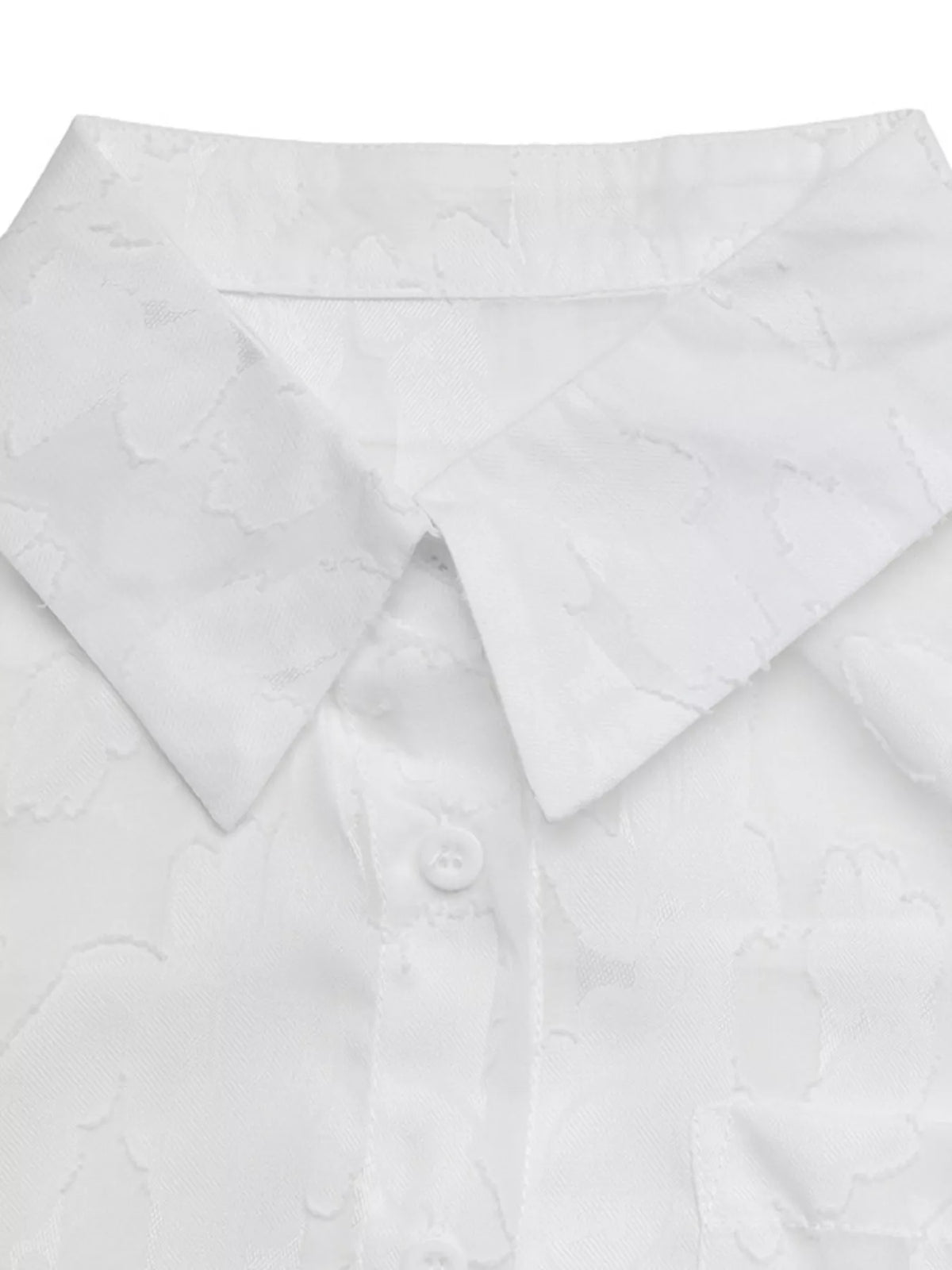 Trendsi Sheer Button-Down Shirt -