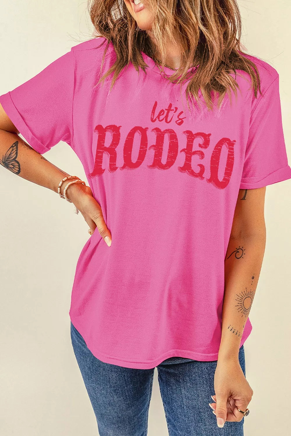 Trendsi Letter Graphic Short Sleeve T-Shirt -