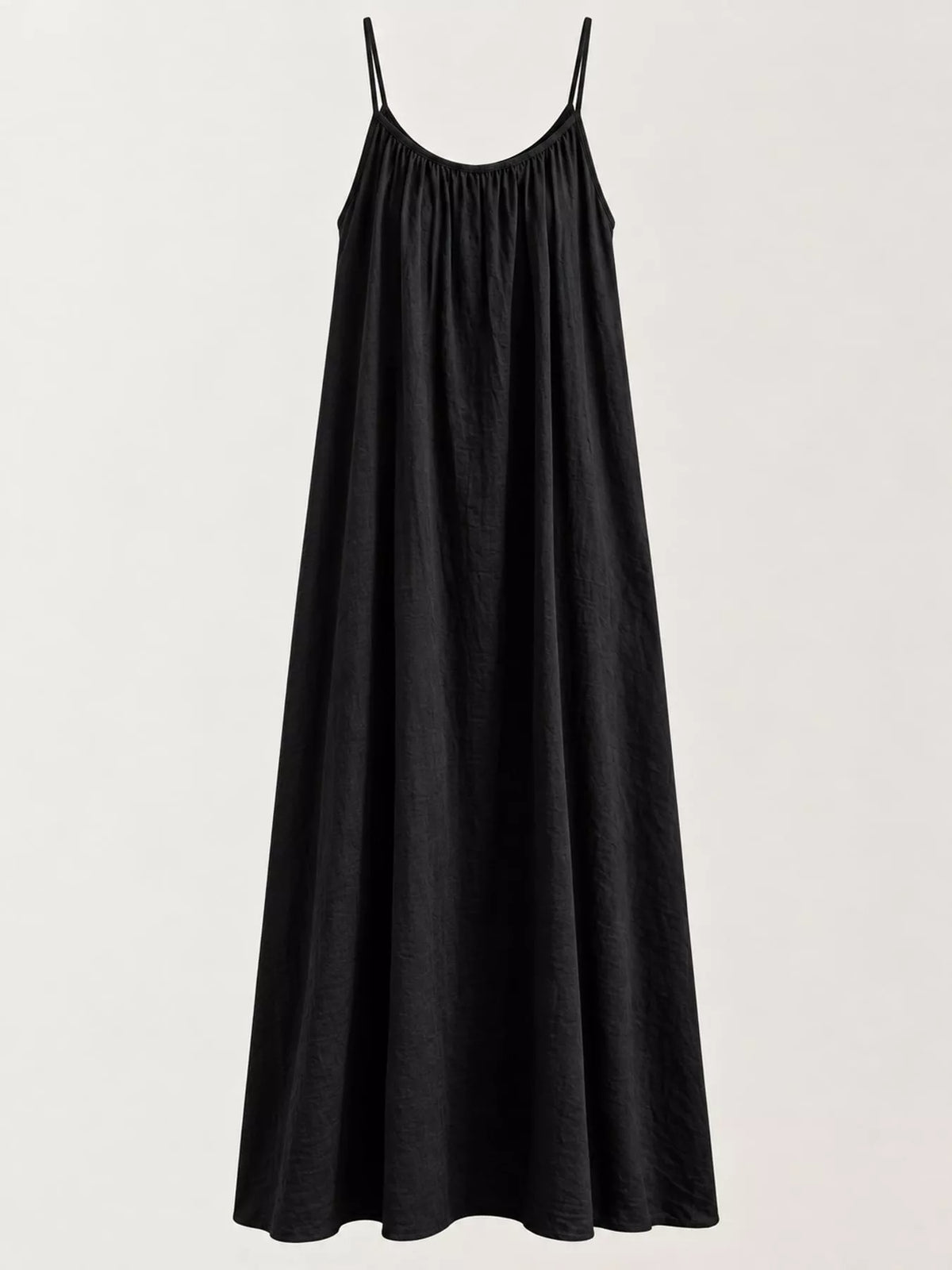 Backless Spaghetti Strap Maxi Dress — garment front