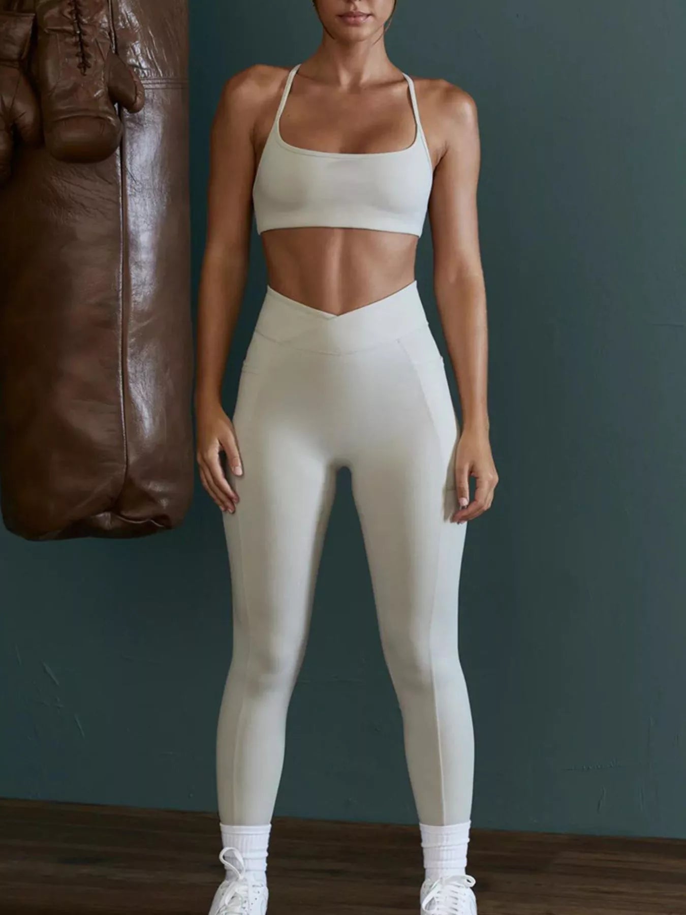 Trendsi Seamless Cross-Waist Cami and Leggings Active Set -