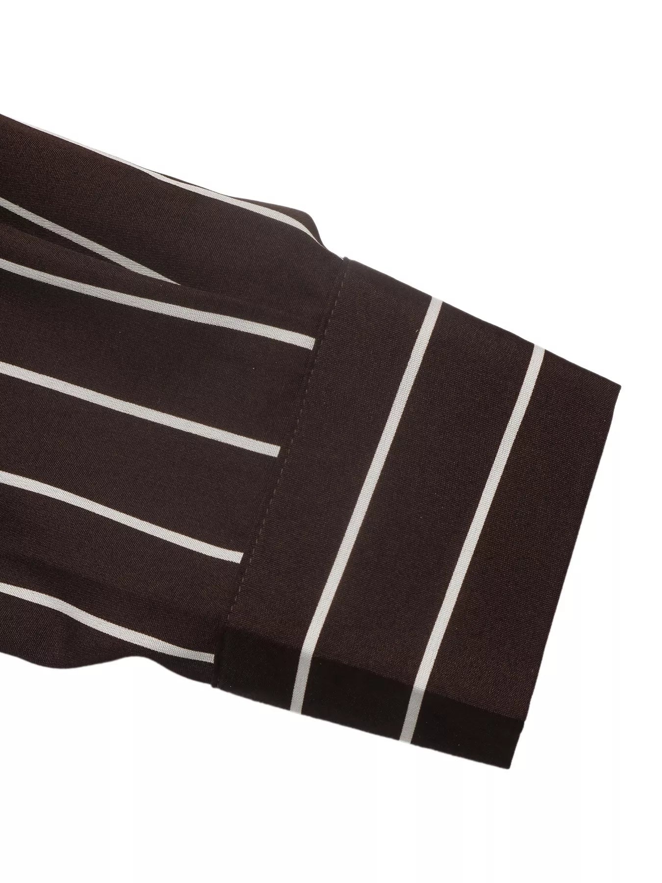 Trendsi Striped Long Sleeve Belted Shirt Dress -
