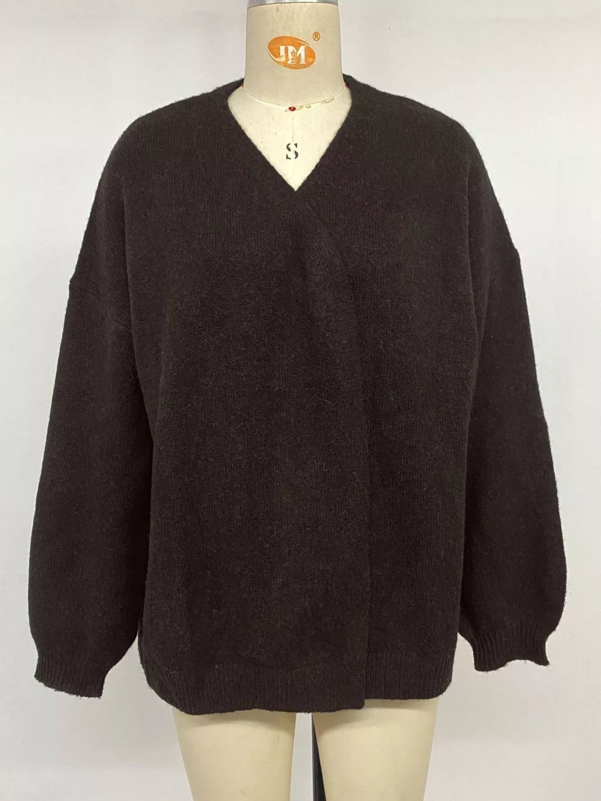 Tie waist dropped shoulder wrap cardigan