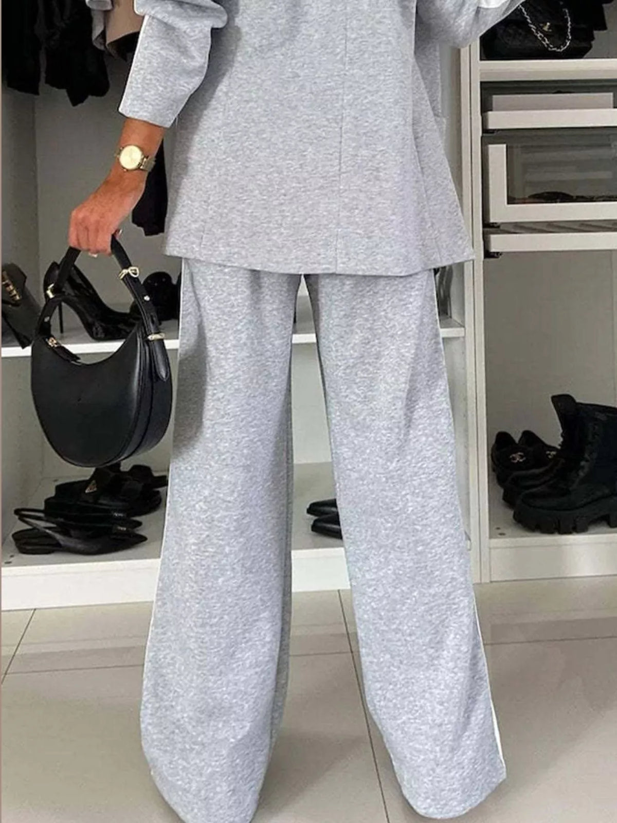 Set with Side Stripe Detail — back view