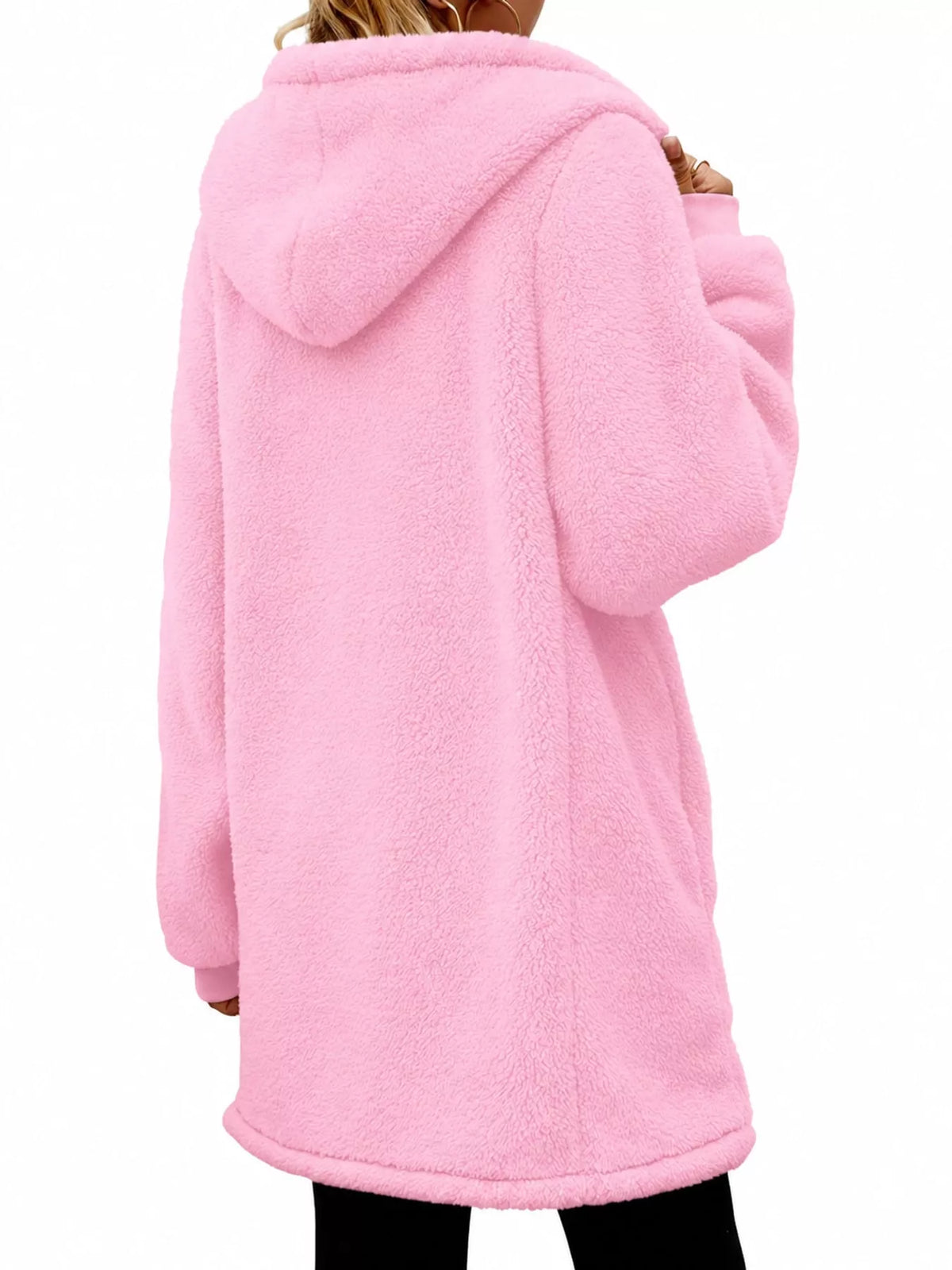 Long-sleeve coat, back view