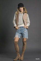 Trendsi Umgee Quilted Zip-Up Vest -