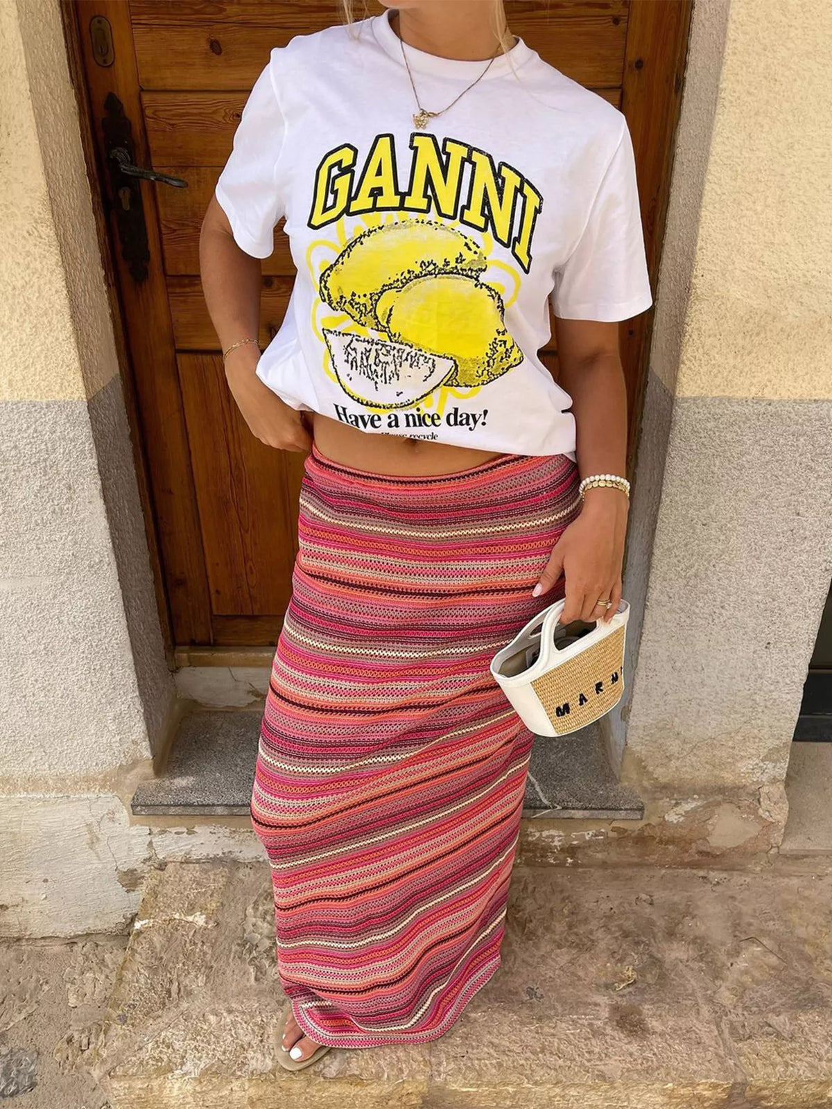 Trendsi Striped Maxi Skirt -