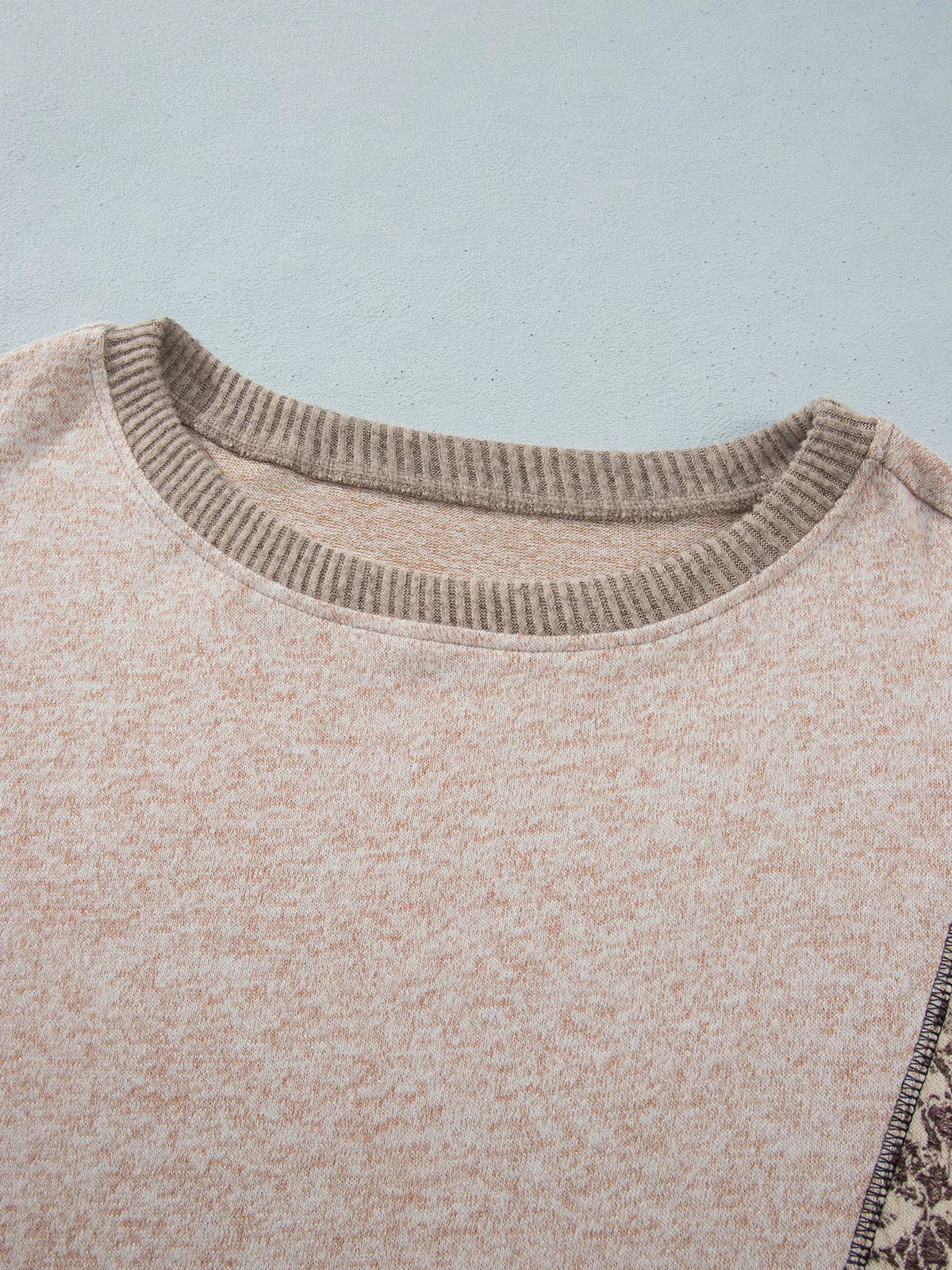 Trendsi Floral Print Round Neck Long Sleeve Shift Top -