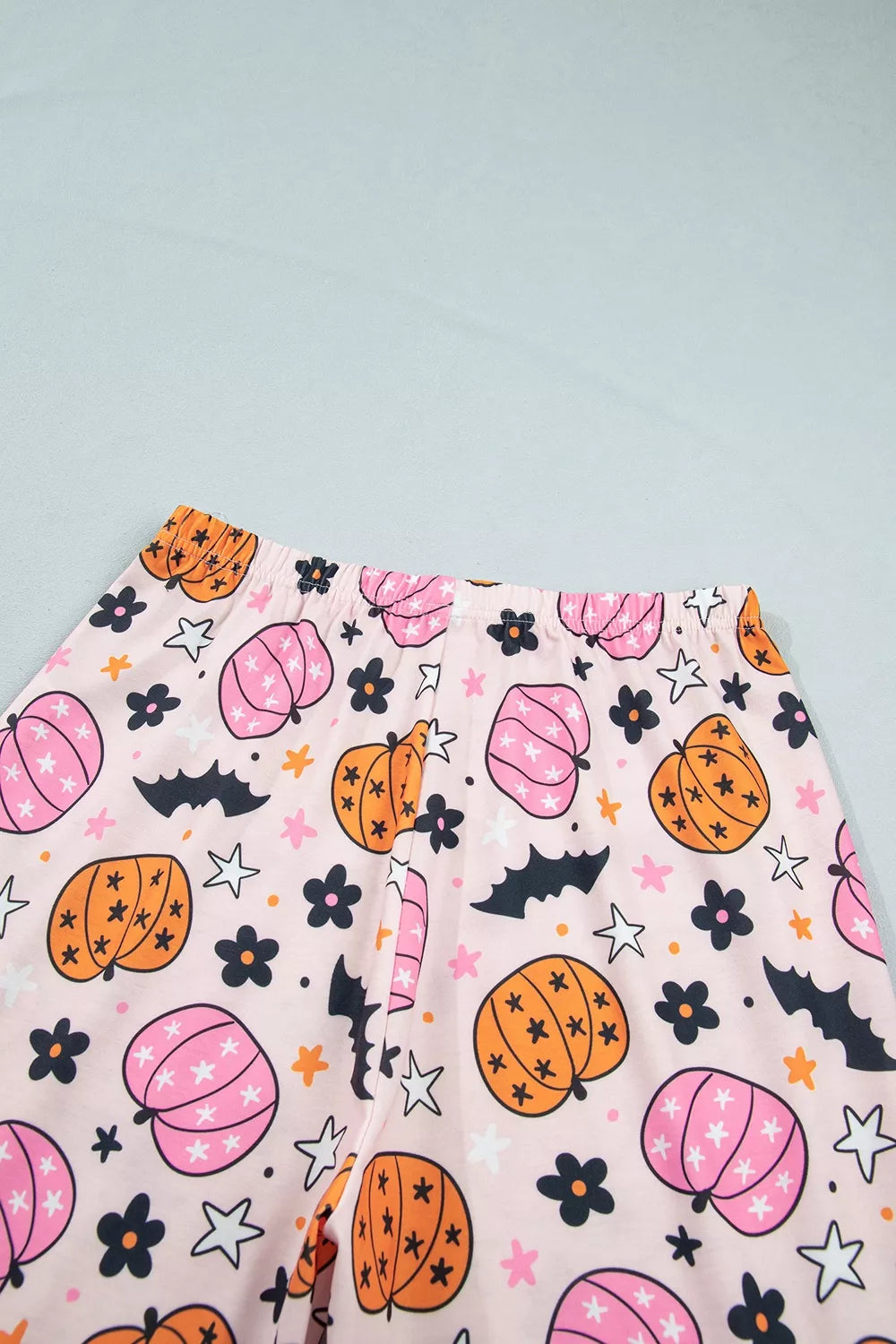 Trendsi Halloween Pumpkin Print Long Sleeve Home Wear Lounge Set -