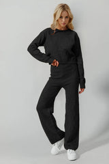 Trendsi Double Take Full Size Checkered Round Neck Top and Pants Set -