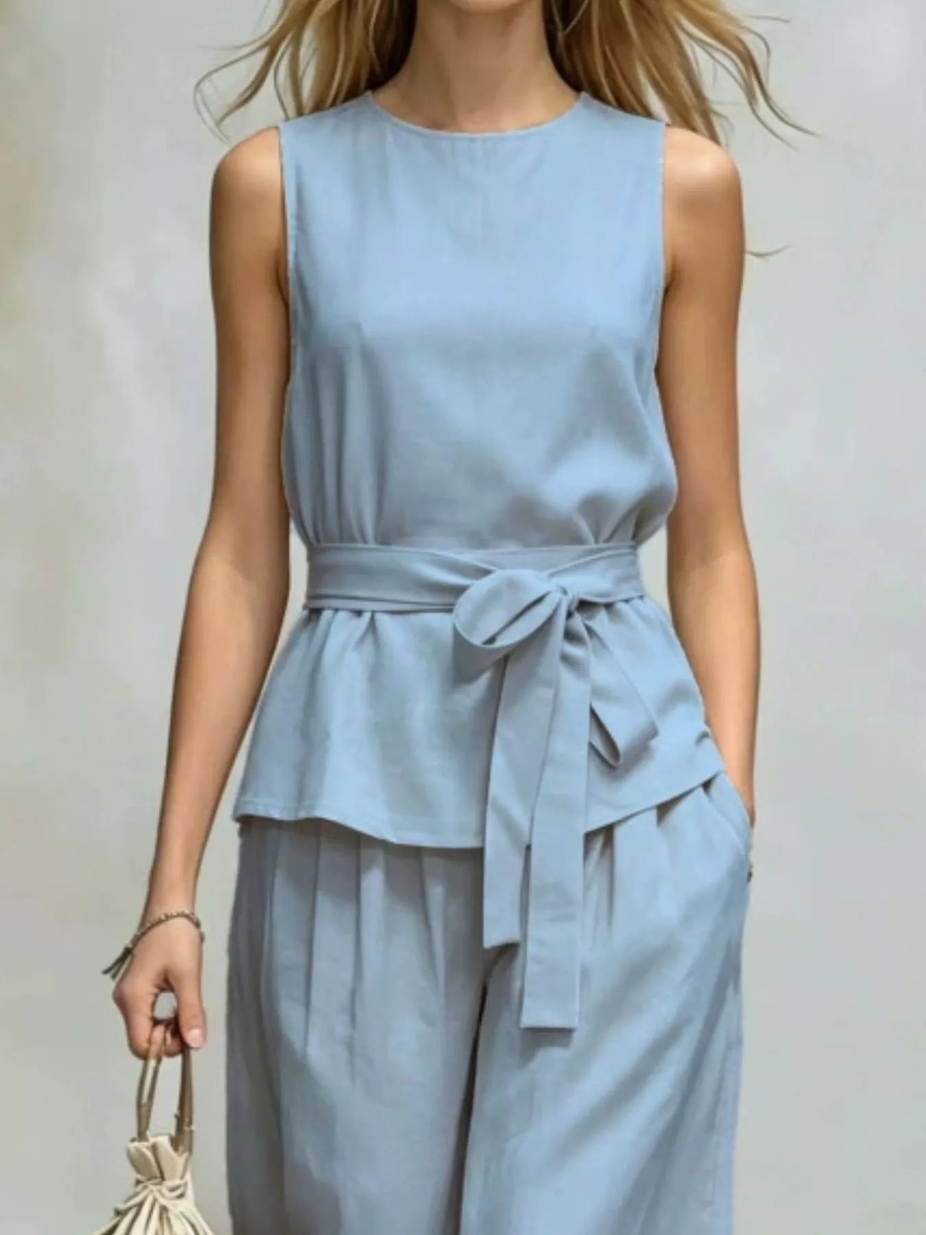 Trendsi Sleeveless Top and Wide-Leg Pants Set -