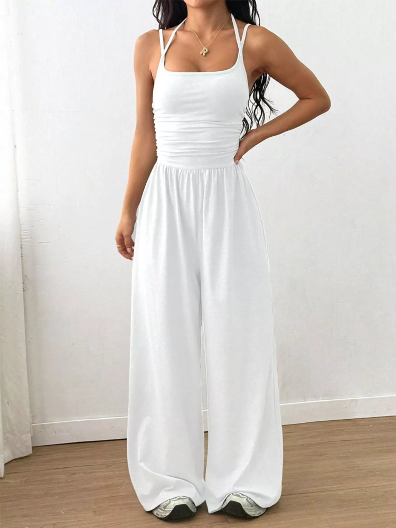 Trendsi Spaghetti Strap Wide-Leg Jumpsuit -