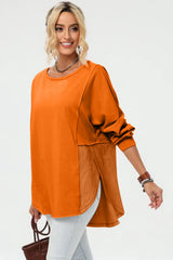 Trendsi Double Take Full Size Long Sleeve High-Low T-Shirt -