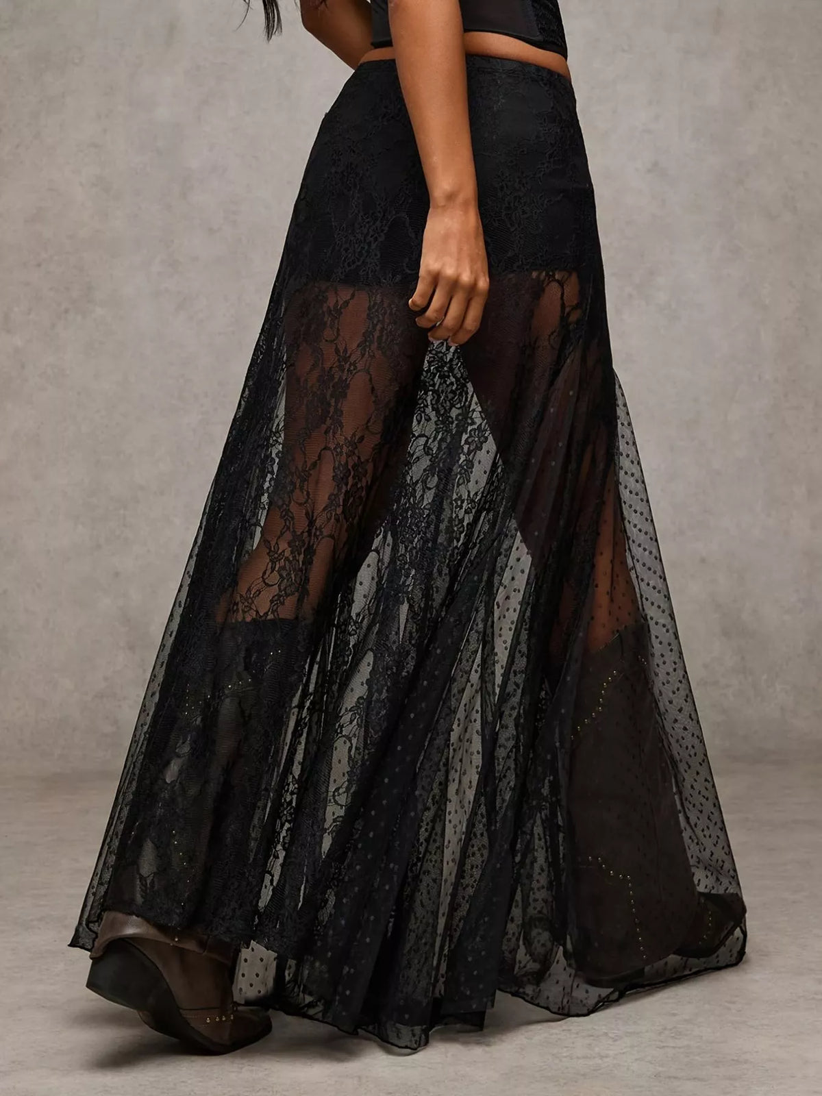 maxi skirt, back view