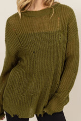 Trendsi HYFVE Distressed Long Sleeve Knit Top - Shirts