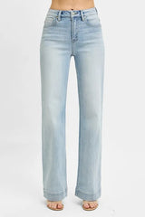 Trendsi RISEN Full Size Run High Rise Straight Jeans -