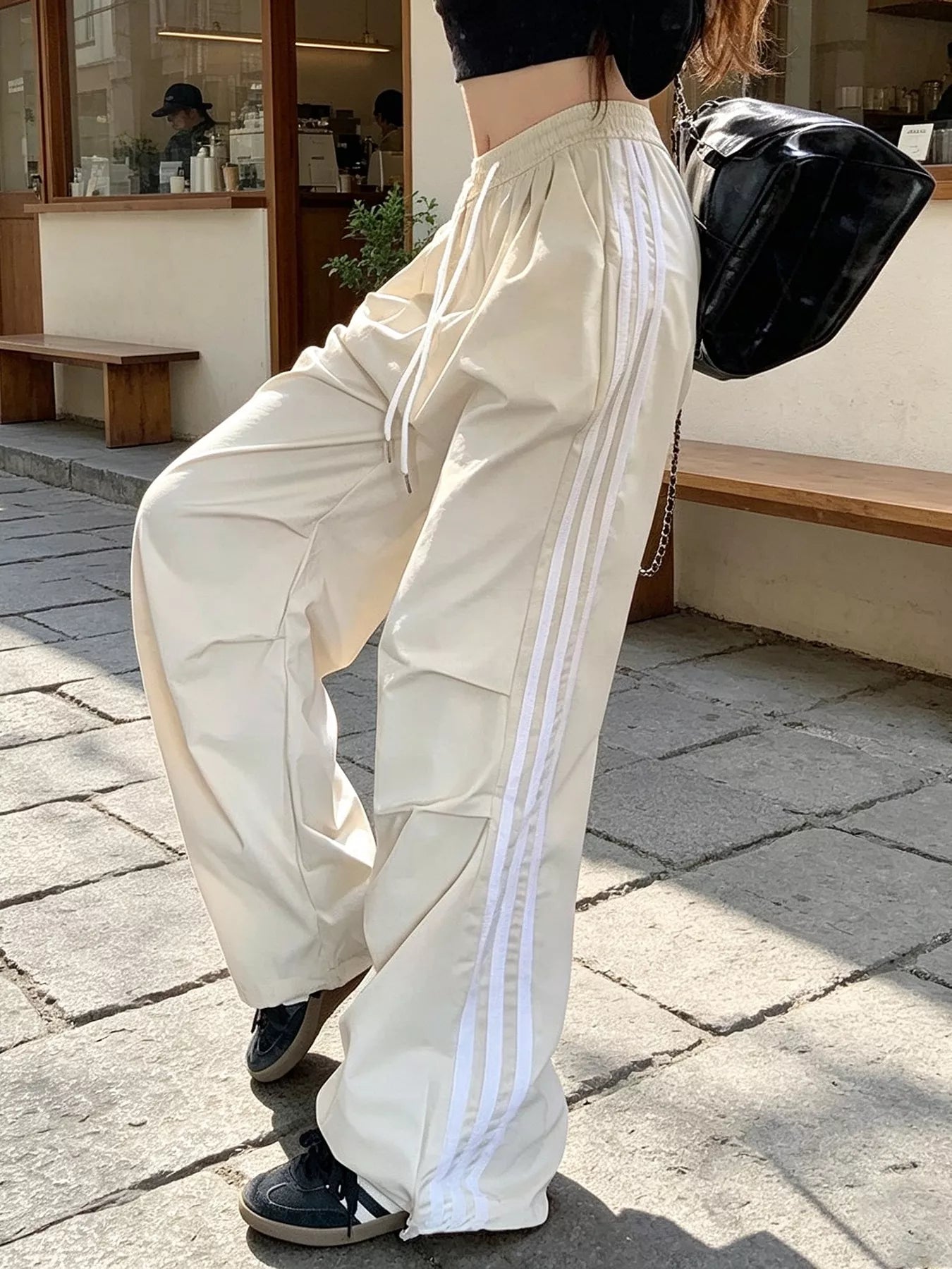 Trendsi Wide-Leg Casual Pants with Drawstring -