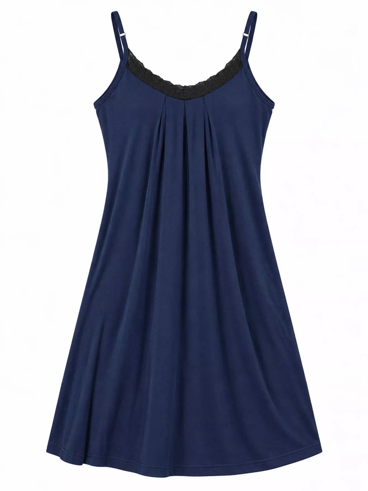Lace Detail Spaghetti Strap Lounge Dress — garment front