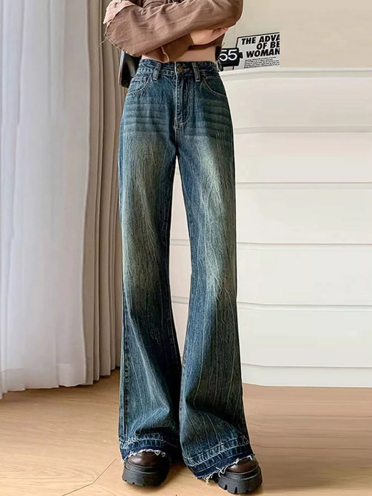 Vintage blue flare-leg jeans