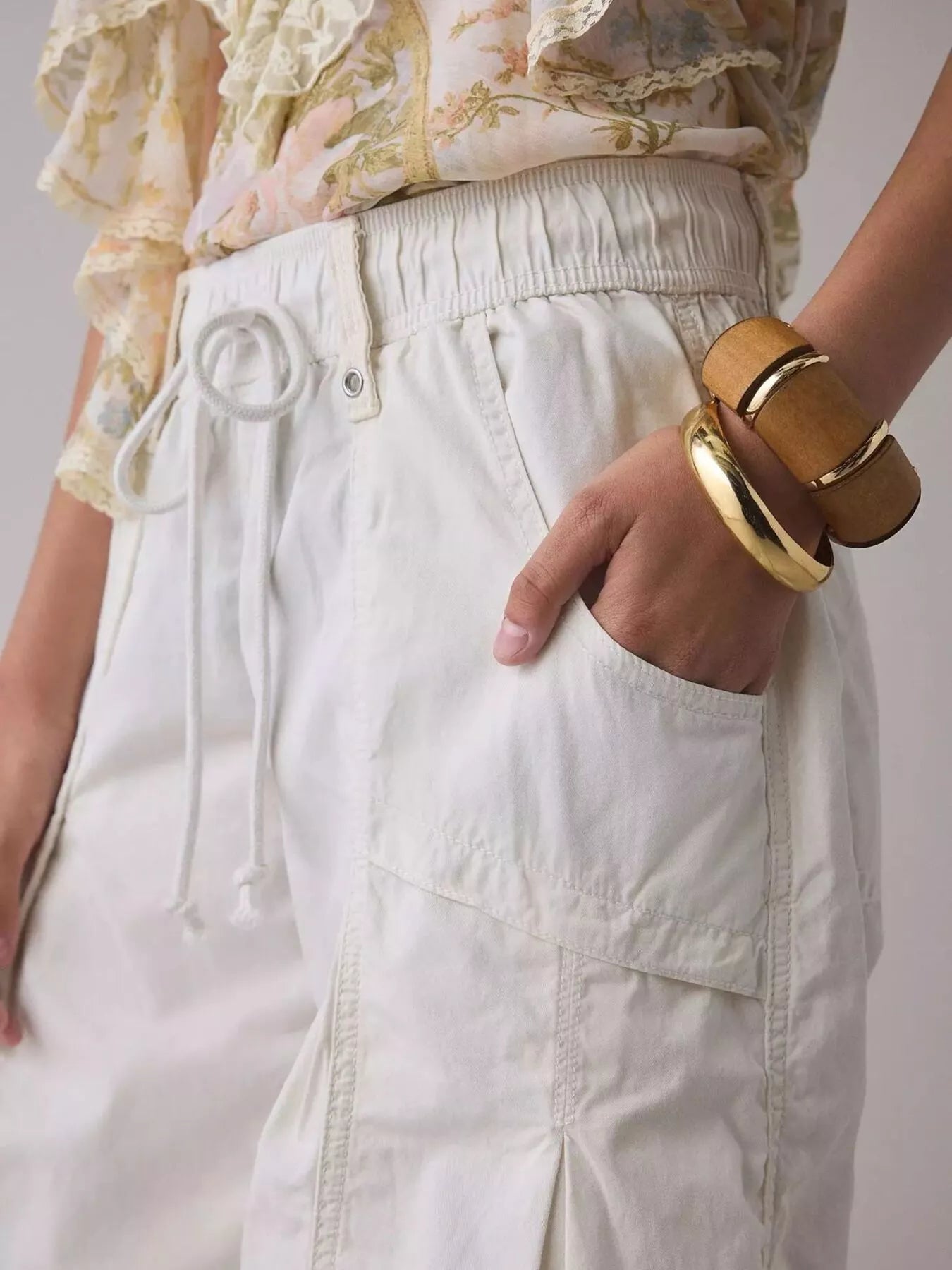 Trendsi High-Waisted Cargo Wide-Leg Pants -