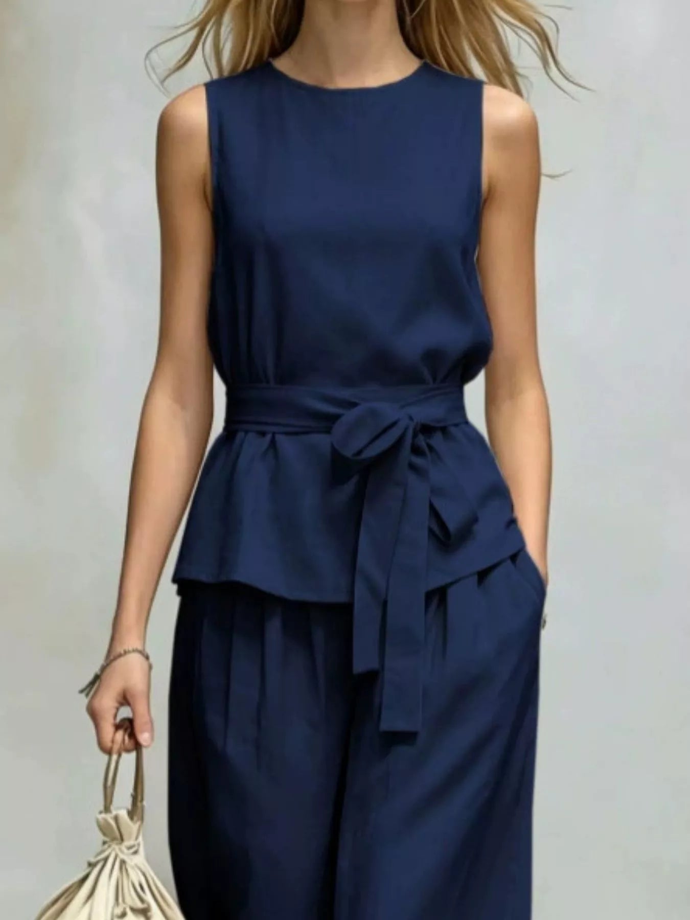 Trendsi Sleeveless Top and Wide-Leg Pants Set -