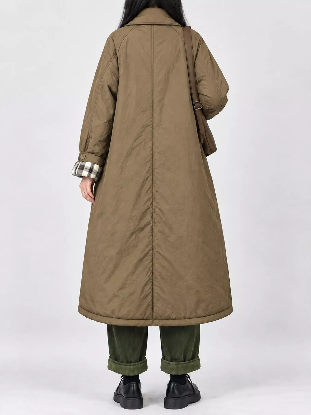 Long-sleeve coat, back view