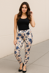 Floral Garden Graphic Print Lined Leggings