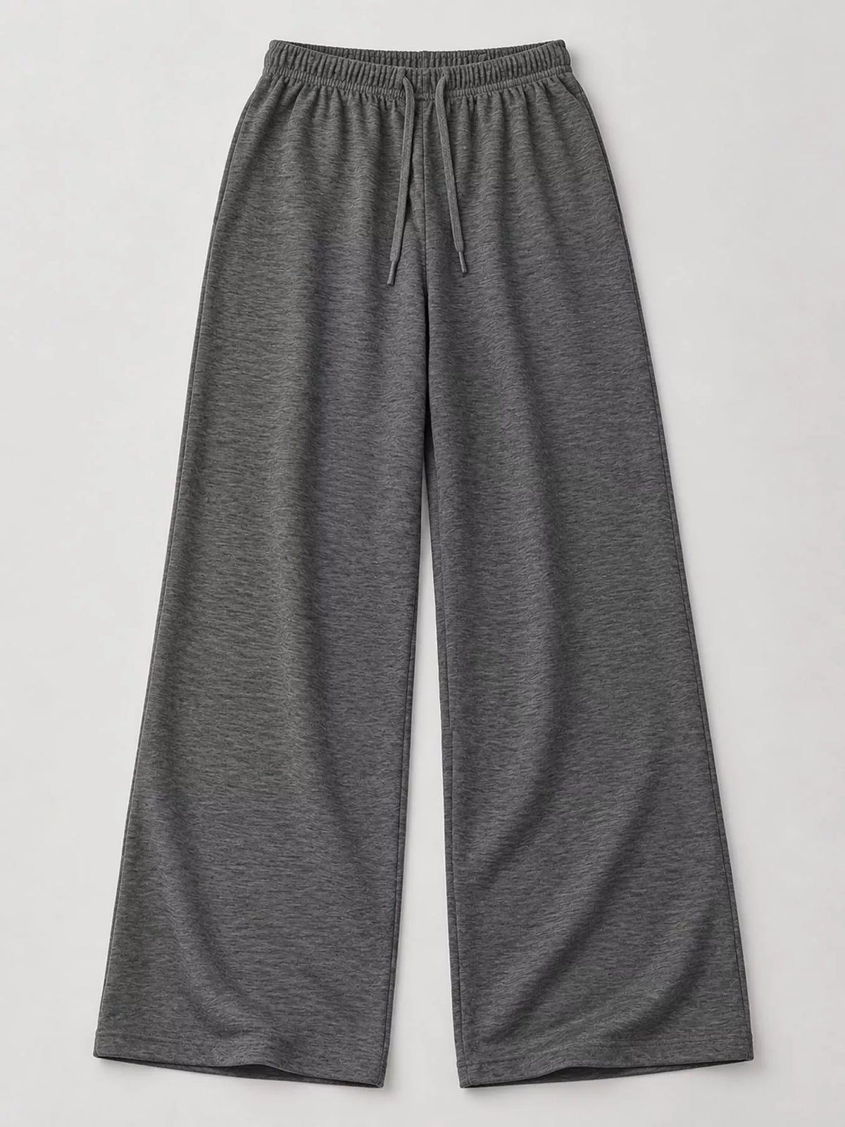 Dark Gray wide-leg drawstring pants