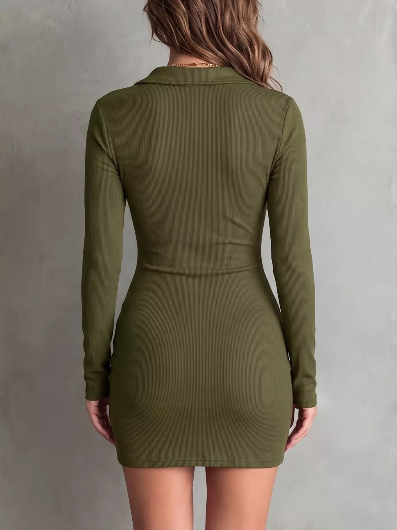 Trendsi Button-Down Bodycon Mini Dress -