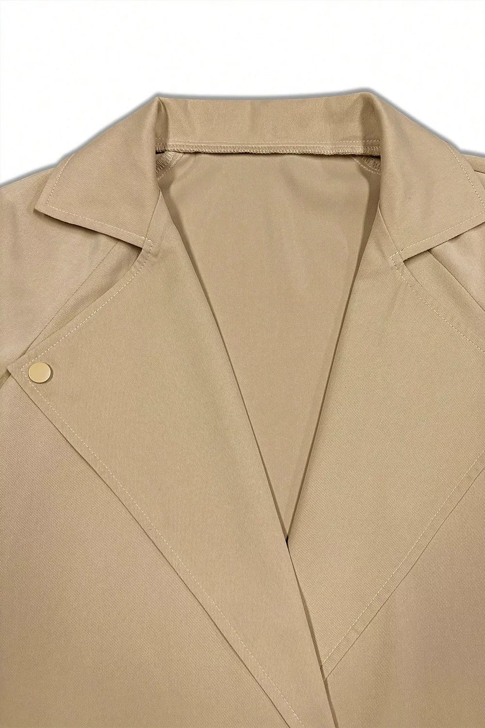 Trendsi Wide Lapels Belt Trench Coat -