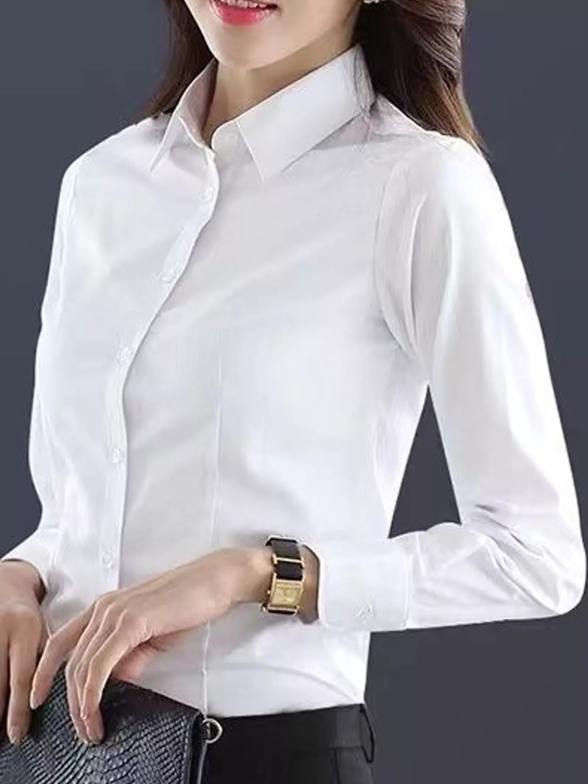 White button-down shirt