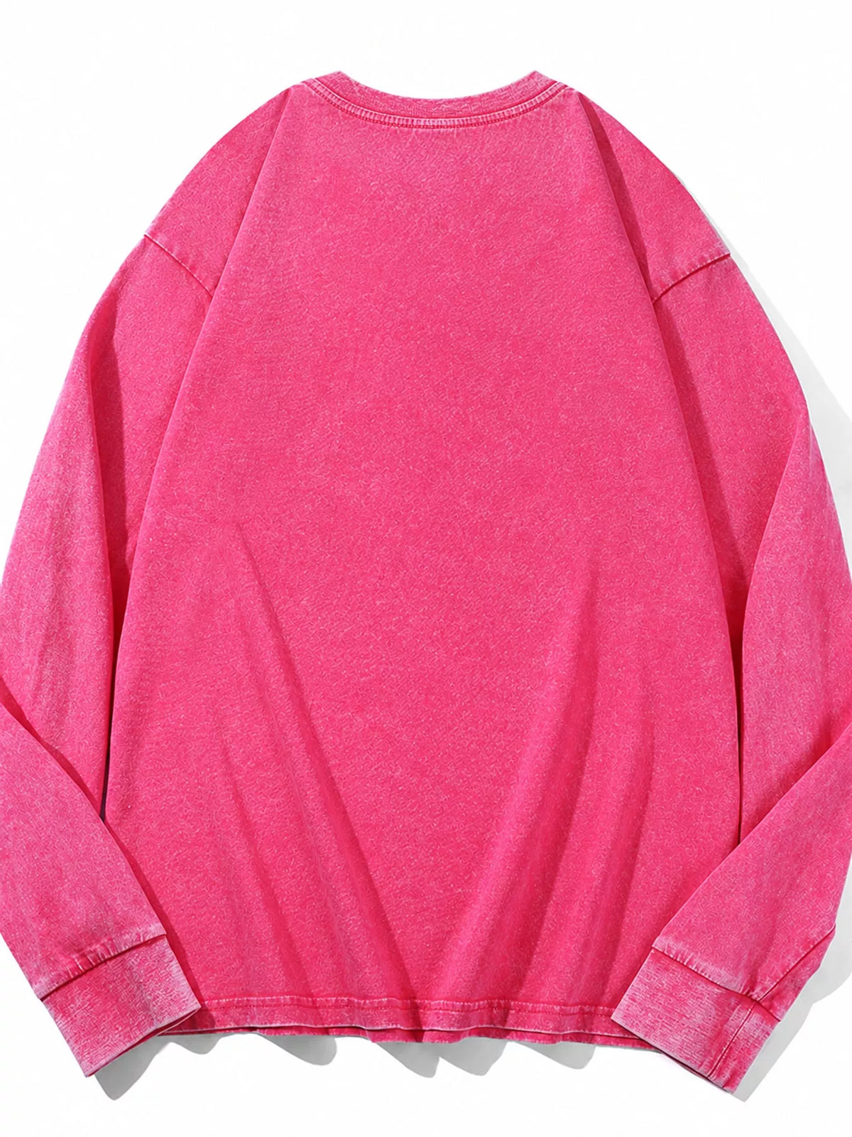 Washed Oversized Long Sleeve T-Shirt — back view