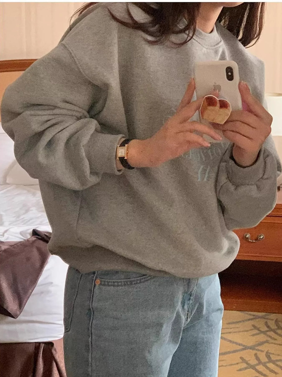 Oversized Graphic Crewneck Sweatshirt — front view