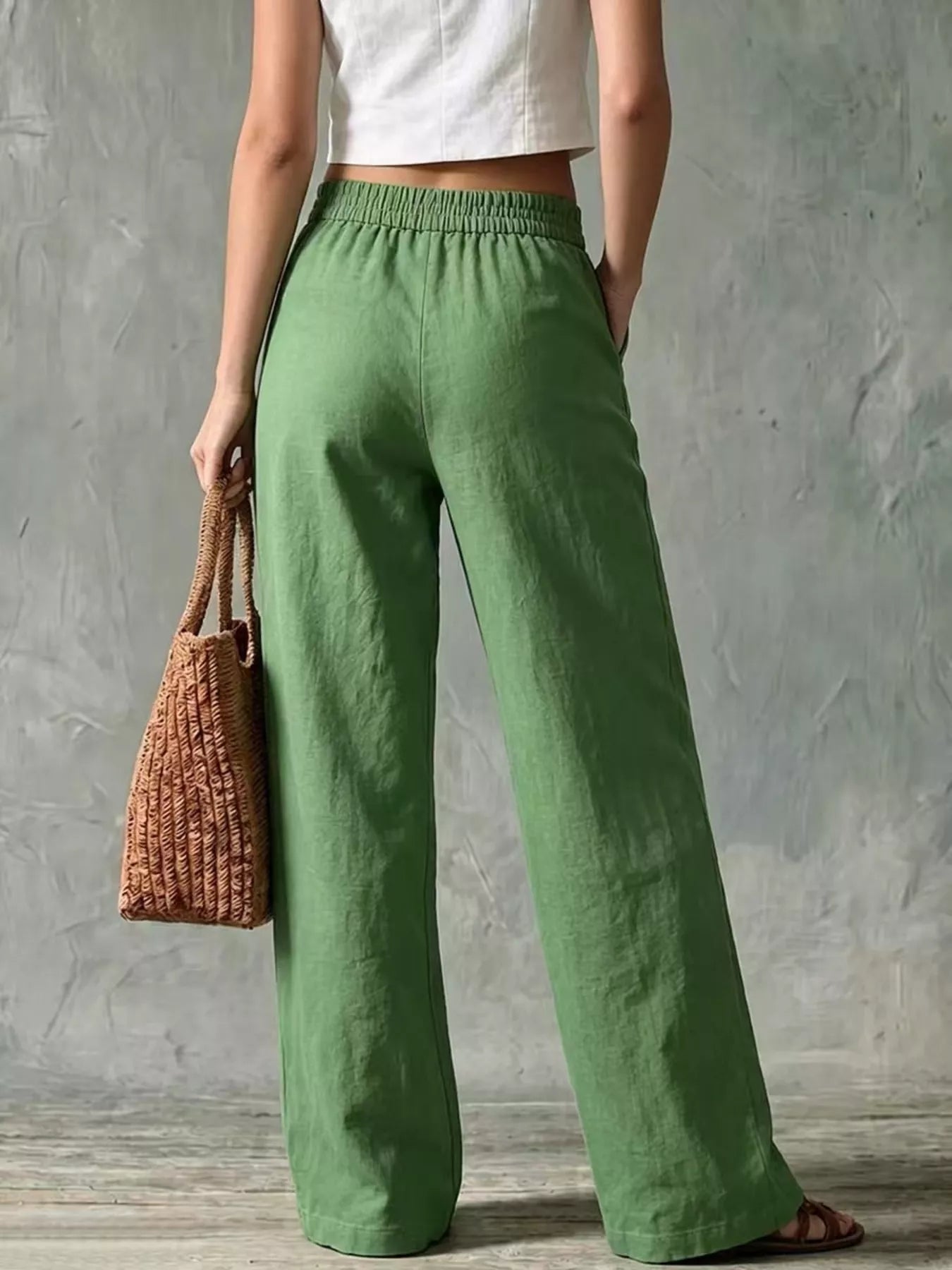Trendsi Full Size Wide Leg Pants Plus Size -
