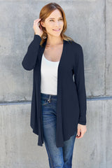 Trendsi Basic Bae Full Size Open Front Long Sleeve Cardigan - Shirts