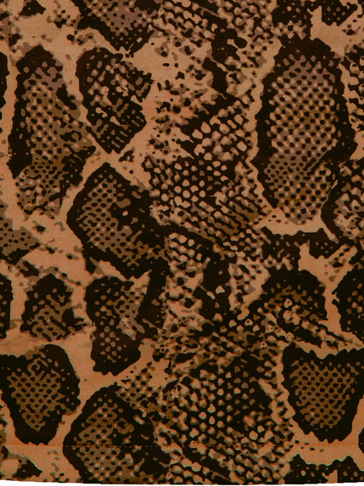 Zip-up mini skirt, brown snakeskin-print fabric