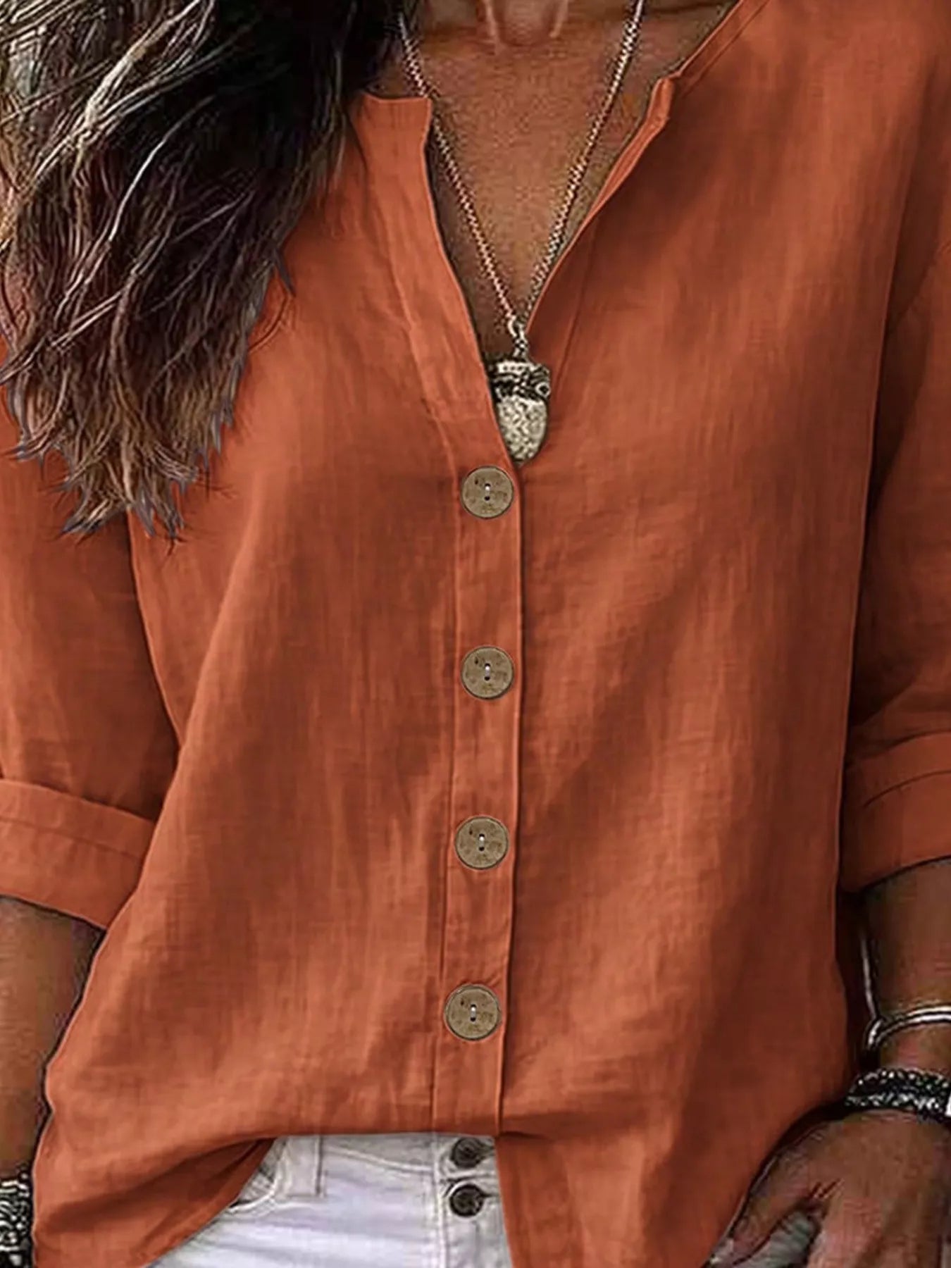 Trendsi Button Up Long Sleeve Shirt -