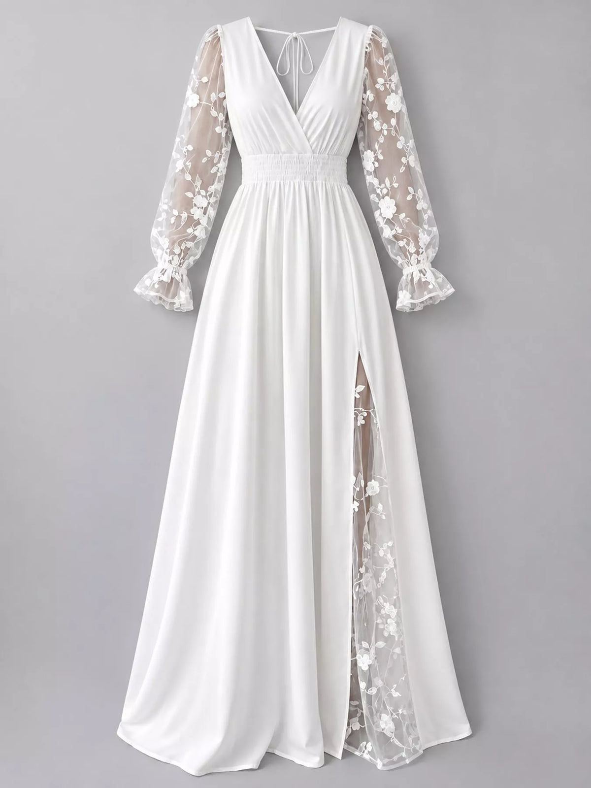 V-neck long sleeve maxi dress, product view