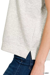 Trendsi Zenana Scuba Short Sleeve Sweatshirts -