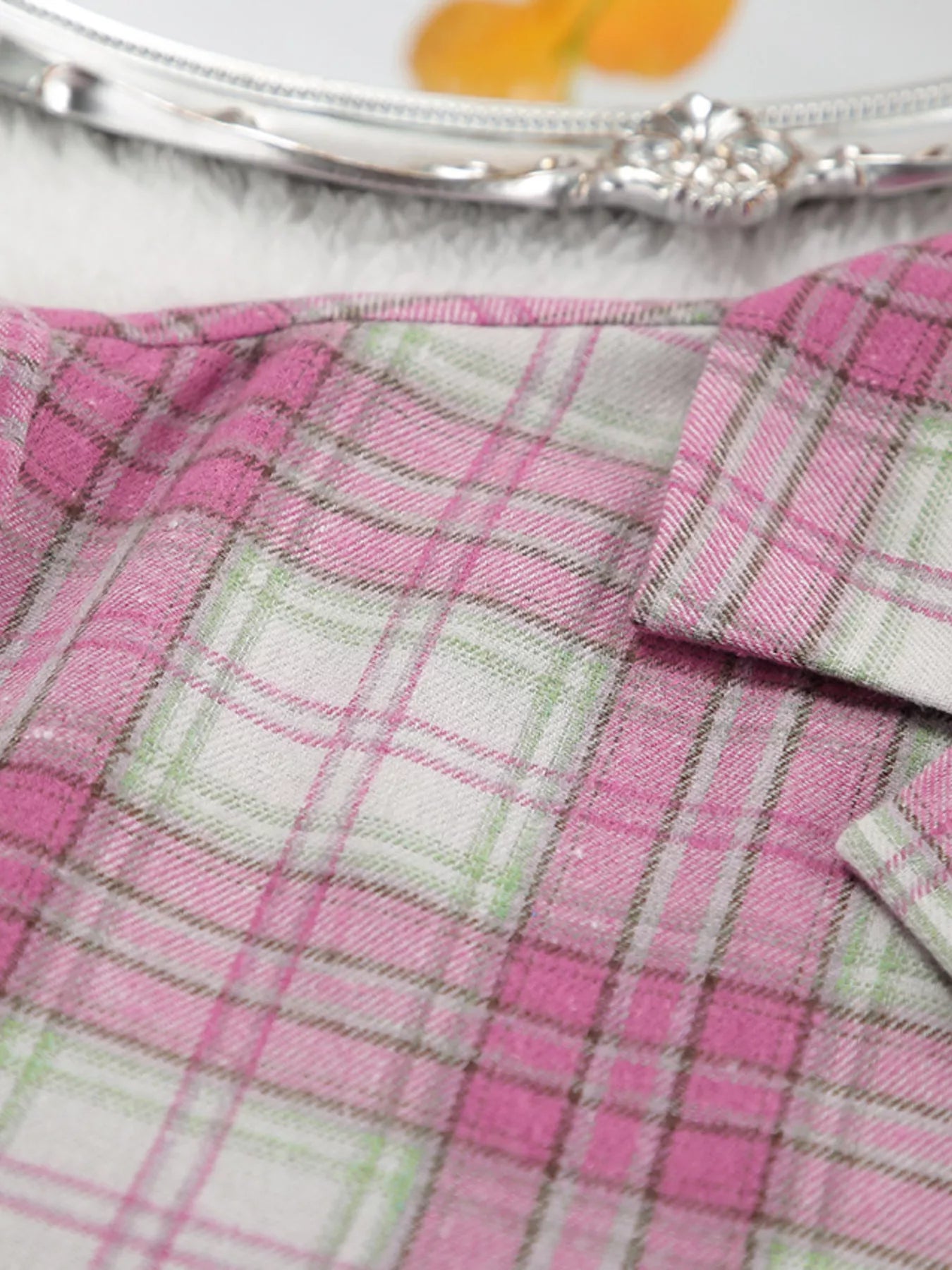 Trendsi Plaid Long Sleeve Shirt and Pants Set -